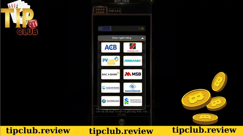 Hướng dẫn chi tiết cách nạp tiền và rút tiền Tipclub