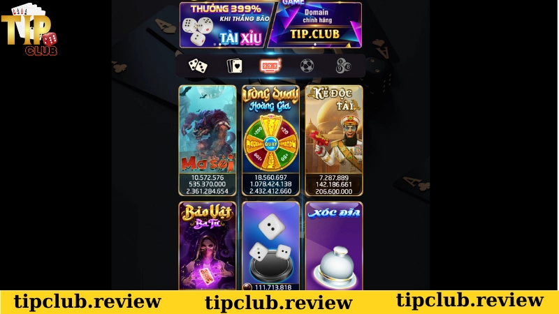 Các thể loại Nổ hũ Tip Club