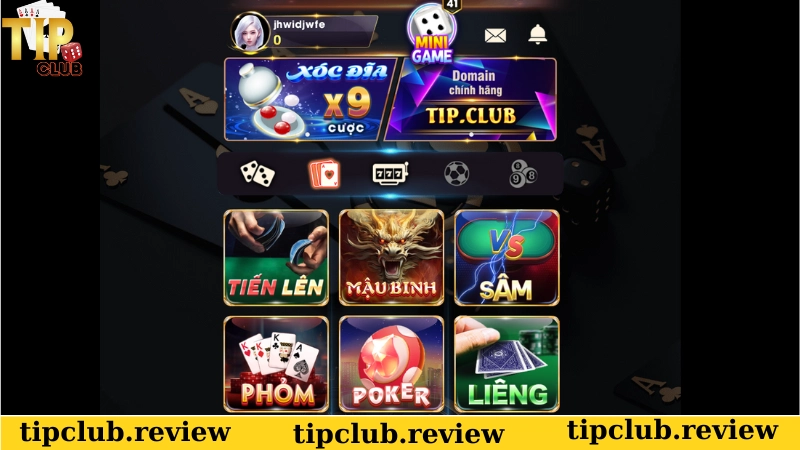 Những thể loại game bài có tại Cổng game Tip club